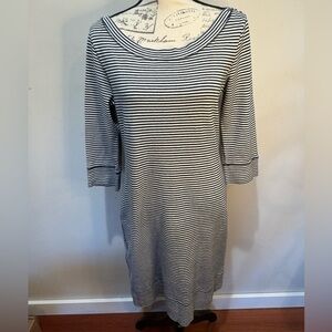 Banana Republic Striped Navy & White Sheath Dress Sz‎ M
